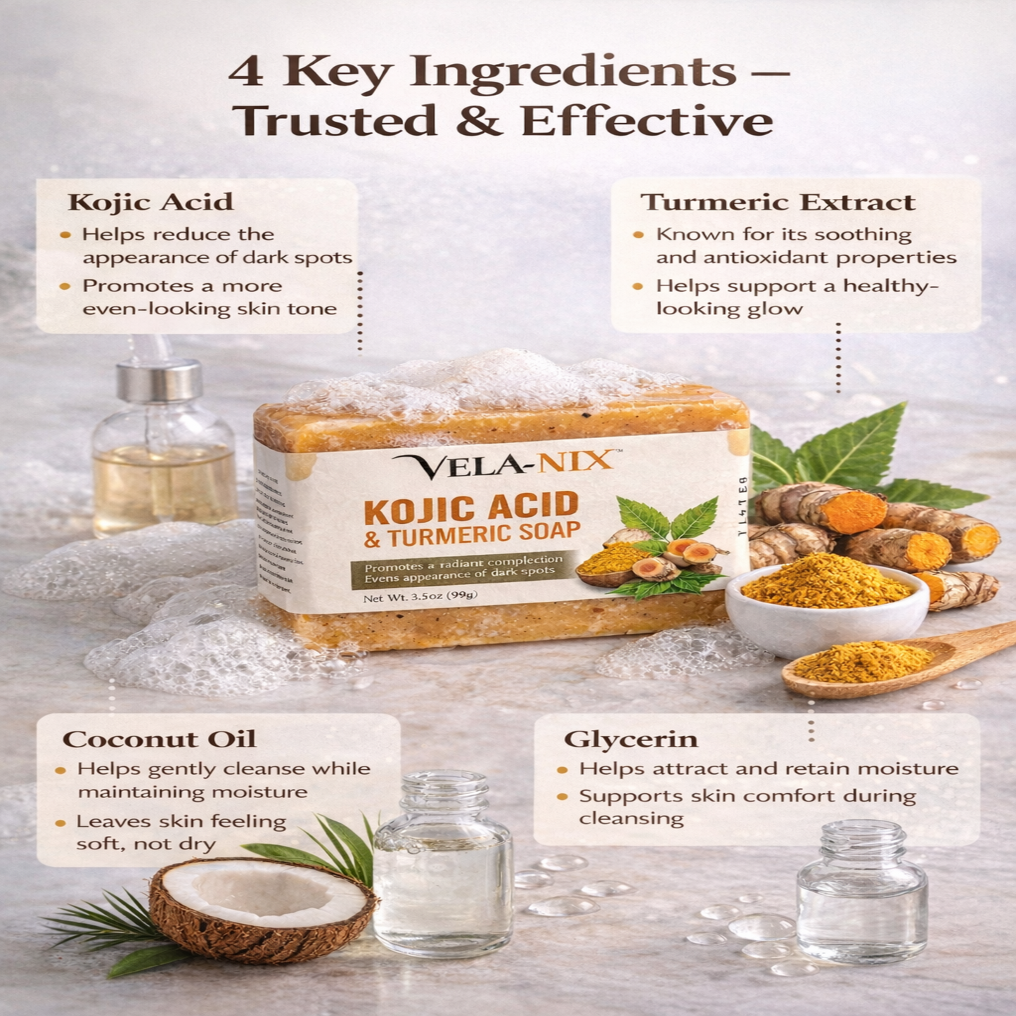 KOJIC ACID & TURMERIC SOAP